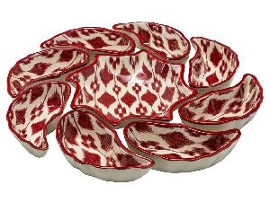 Набор салатников "Риштанская керамика", Атлас №1, 9 предметов