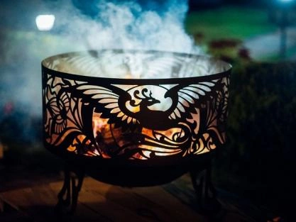 Уличный очаг: передвижной костер на даче и в лесу