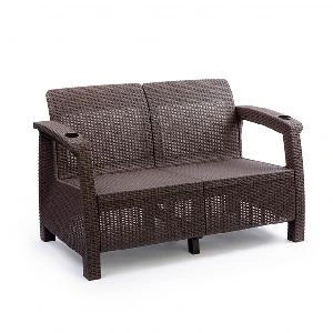 Садовый диван Альтернатива "Ротанг-плюс" М8350, (венге), 127х70х79