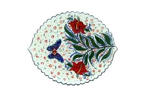 Блюдо Ляган "Риштанская керамика", Бабочка, диаметр 41 см LAG001_3