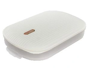 Контейнер с крышкой для хранения и заморозки продуктов на 1 секцию, 32х22х6 см, белый