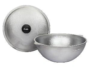 Казан алюминиевый с крышкой 6 л (плоское дно) 