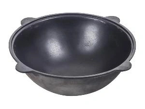Казан чугунный DAVR METALL, без крышки, плоское дно, 10 л