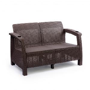 Садовый диван Альтернатива "Ротанг-плюс" М8350, (венге), 127х70х79