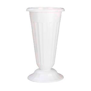 Ваза для цветов Альтернатива М5352 (белый), 210х210х440 мм