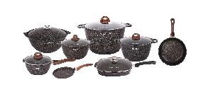 Набор кухонной посуды с антипригарным покрытием №21 (14 предм.), Kukmara (Granit Ultra Original), пнкп21го