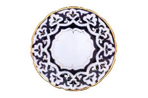 Ляган рифленый Пахта, Turon Porcelain, с золотом, Ø 23.5 см