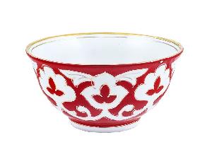 Коса Красная Пахта, Turon Porcelain, с золотом, Ø 13.8 см