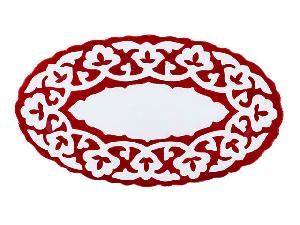 Тарелка овальная Красная Пахта, Turon Porcelain, Ø 29 см