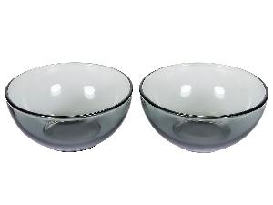 Набор стеклянных салатников (2 шт.), Basilico Grey, 13 см