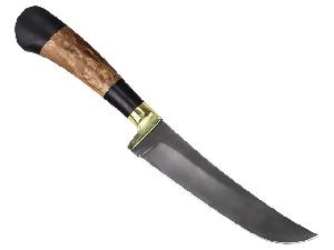 Нож Джинн-м "Ножеяр" х12мф, (ручка - стабилизированная карельская береза)