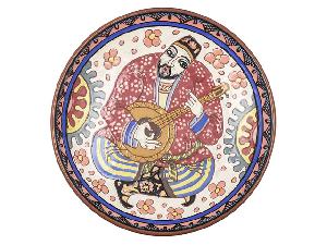 Ляган "Мужчина, играющий на домбре"