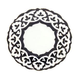 Тарелка рифленая Пахта, Turon Porcelain, с золотом, Ø 17,5 см