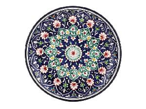 Блюдо Ляган "Риштанская керамика", Коракалам, диаметр 28 см RSN025