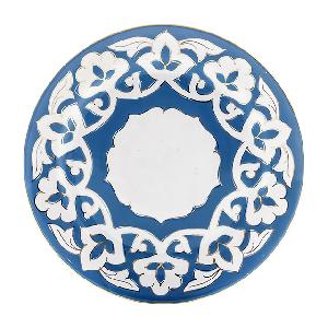 Тарелка Бирюзовая Пахта, Turon Porcelain, с золотом, Ø 24 см