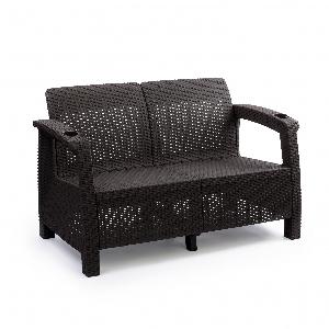 Садовый диван Альтернатива "Ротанг-плюс" М8837, (мокко), 127х70х79