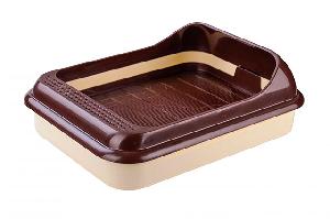 Лоток для кошек с сеткой "Верный друг" Альтернатива М6415, (слоновая кость), 450х350х150 мм