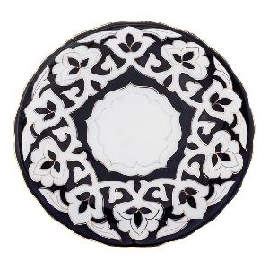 Ляган рифленый Пахта, Turon Porcelain, с золотом, Ø 28 см