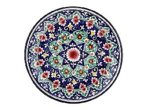 Блюдо Ляган "Риштанская керамика", Коракалам, диаметр 28 см RSN024