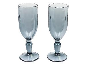 Набор стеклянных бокалов для шампанского (2 шт.), BLACK DIAMOND (черный), 170 мл