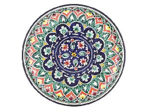 Блюдо Ляган "Риштанская керамика", Коракалам, диаметр 28 см RSN020