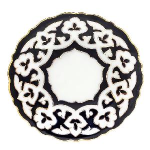 Тарелка рифленая Пахта, Turon Porcelain, с золотом, Ø 16 см