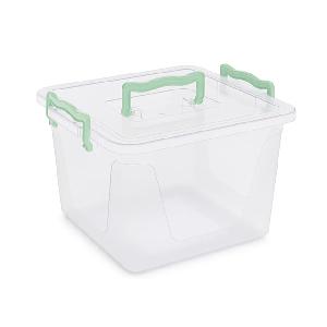 Контейнер квадратный с ручками для хранения Альтернатива М1032 (цвет микс), 8.5 л