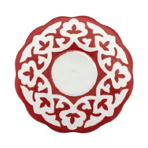 Тарелка рифленый край Красная Пахта, Turon Porcelain, Ø 12.5 см