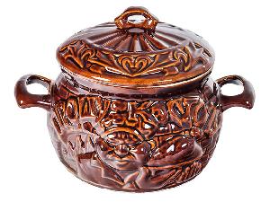 Супник "Славянская Керамика", Кушать подано коричневый глянцевый, 3 л