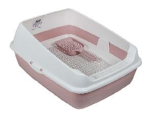 Лоток с высокими бортами и совком "Лекси" Альтернатива М8580, (розовый), 505х390х235 мм