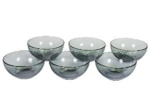 Набор стеклянных салатников (6 шт.), Basilico Grey, 13 см