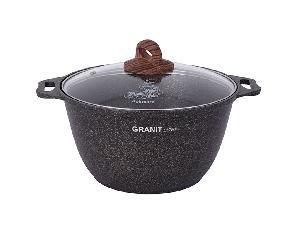 Кастрюля 4 л с антипригарным покрытием со стеклянной крышкой, Kukmara (Granit Ultra Original), кго42а