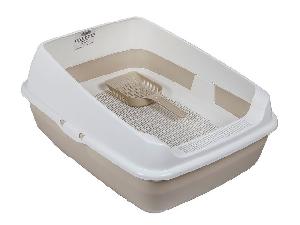 Лоток с высокими бортами и совком "Лекси" Альтернатива М8575, (бежевый), 505х390х235 мм