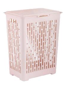 Корзина с крышкой для белья Альтернатива "Матрица" М7485 (бежевый), 45л