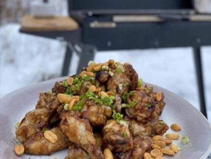 Гриль в мороз и снег