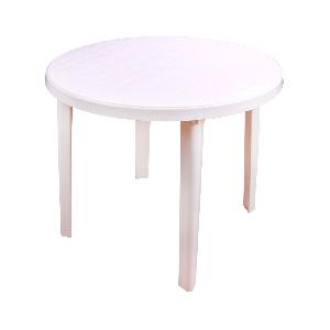 Стол садовый круглый Альтернатива М2664, (белый), 90х90х75