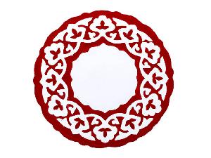 Тарелка рифленый край Красная Пахта, Turon Porcelain, Ø 17.5 см