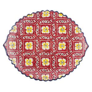 Блюдо Ляган овальный "Риштанская керамика", диаметр 41 см RS33_19