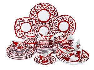 !Столовый сервиз Красная Пахта, Turon porcelain, 39 предметов !Столовый сервиз Красная Пахта, Turon porcelain, 39 предметов