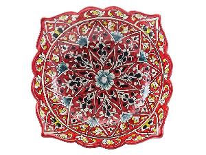 Фруктовница "Риштан", красная, диаметр 28 см