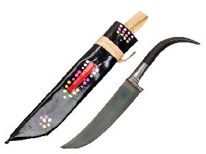 Нож Пчак мини, рукоять: рог сайгака (коготь 3)