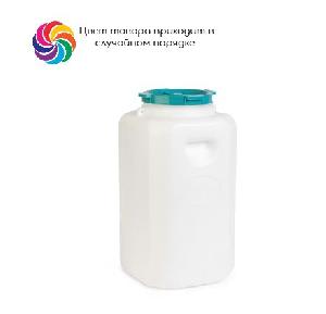 Канистра-бочка для воды 60 л прямоугольная (крышка цвет микс), Альтернатива М295