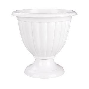 Вазон для цветов Альтернатива "Жасмин" М1393 (белый), 41.8х41.8х39.5 см