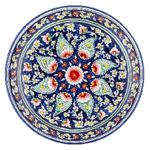 Ляган "Риштан", плоский, керамика, диаметр 32 см