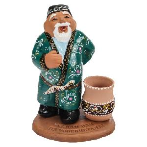 Керамическая фигурка "Старик с кувшином"
