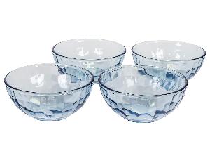 Набор салатников стеклянных (4 шт.), FANCY DIAMOND (синий), 13 см