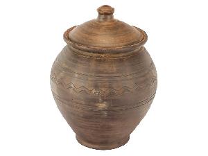 Горшок керамический с крышкой