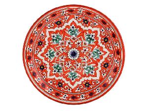 Блюдо Ляган "Риштанская керамика", Коракалам, диаметр 28 см RSN021