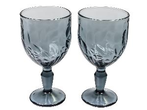 Набор стеклянных бокалов для вина (2шт.),BLACK DIAMOND (черный), 320 мл