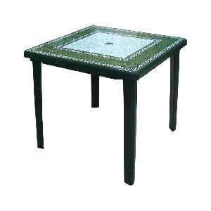 Стол садовый Альтернатива "Малахит" М3014, (зеленый), 80х80х74